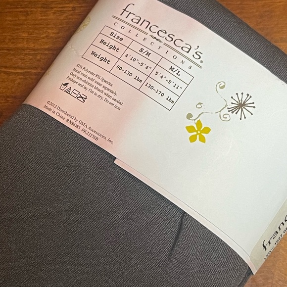 Francesca’s thick tights. Gray. NWL. Never used - Picture 4 of 4